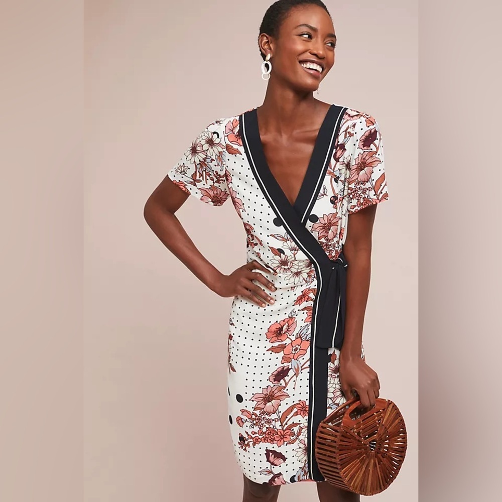 Anthropologie Maeve Aubrey Wrap Dress Women’s Size 4 Small S